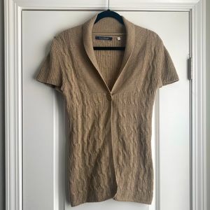 100% Cashmere short sleeve button cardigan